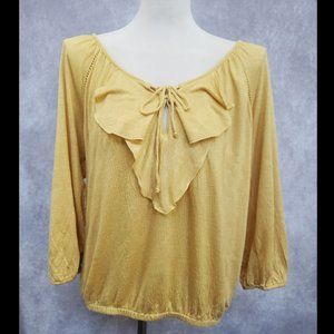 American Rag Cie Ruffled Boho Blouse, Size S